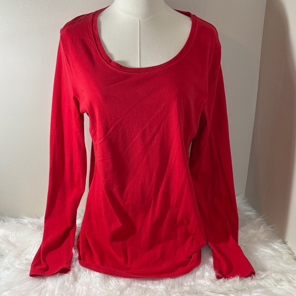 No Boundaries Vibrant Red Long Sleeve Tee